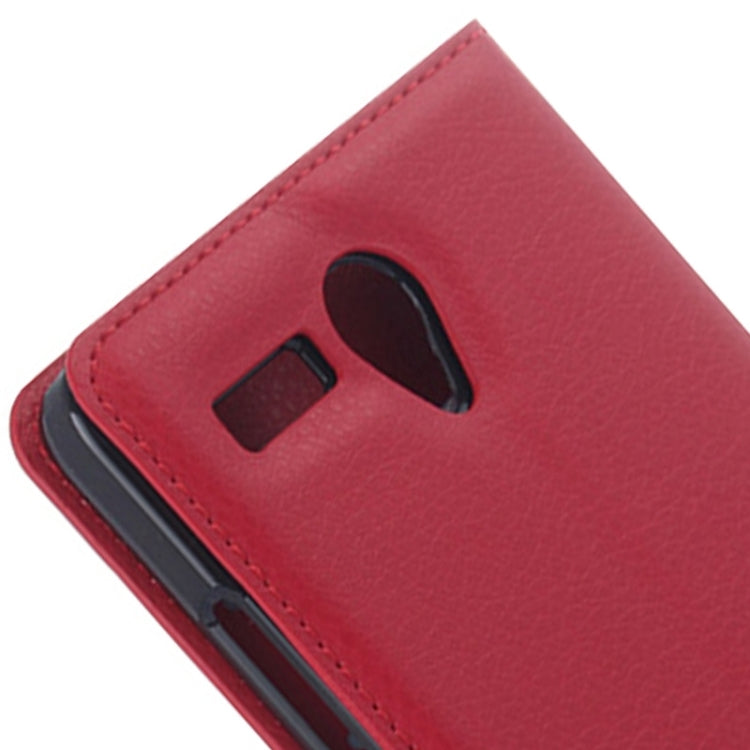 Litchi Texture Flip Leather Case with Holder & Card Slots & Wallet for Lenovo A616