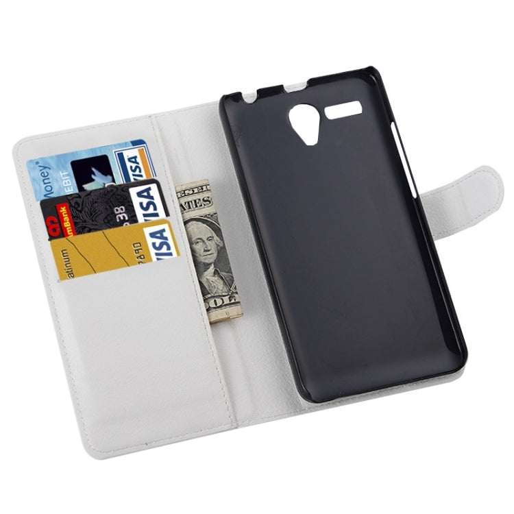 Litchi Texture Flip Leather Case with Holder & Card Slots & Wallet for Lenovo A616