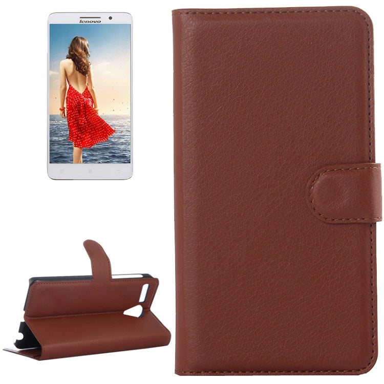 Litchi Texture Flip Leather Case with Holder & Card Slots & Wallet for Lenovo A616