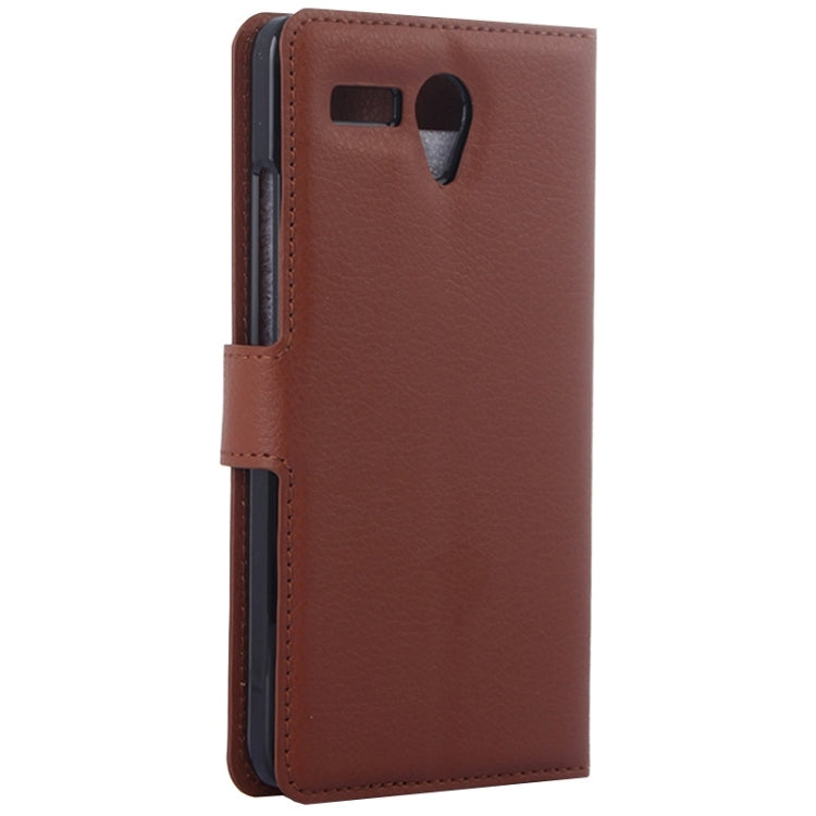 Litchi Texture Flip Leather Case with Holder & Card Slots & Wallet for Lenovo A616