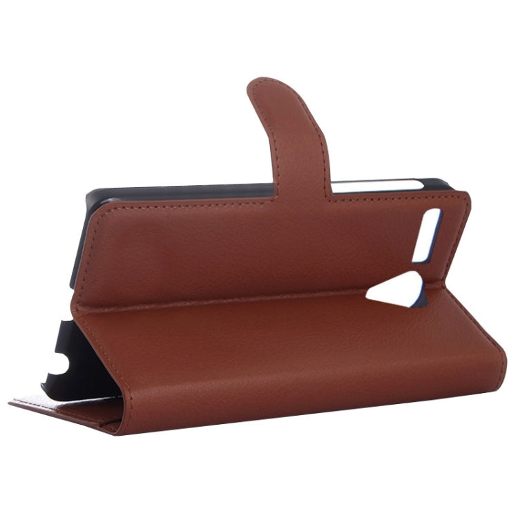 Litchi Texture Flip Leather Case with Holder & Card Slots & Wallet for Lenovo A616