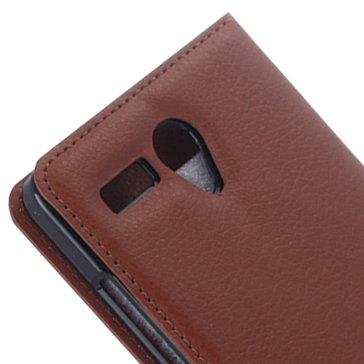 Litchi Texture Flip Leather Case with Holder & Card Slots & Wallet for Lenovo A616