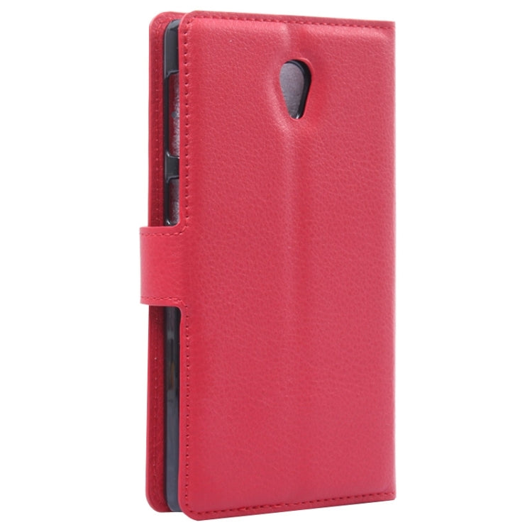 Litchi Texture Flip Leather Case with Holder & Card Slots & Wallet for Lenovo S860