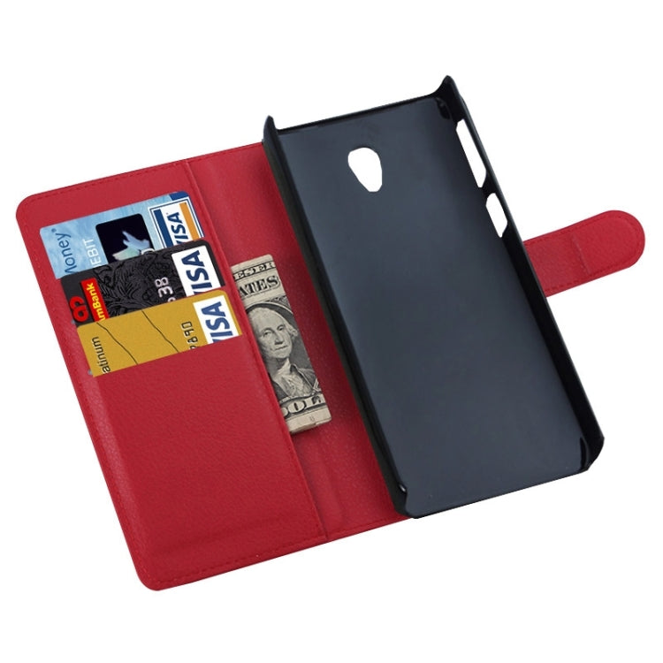 Litchi Texture Flip Leather Case with Holder & Card Slots & Wallet for Lenovo S860