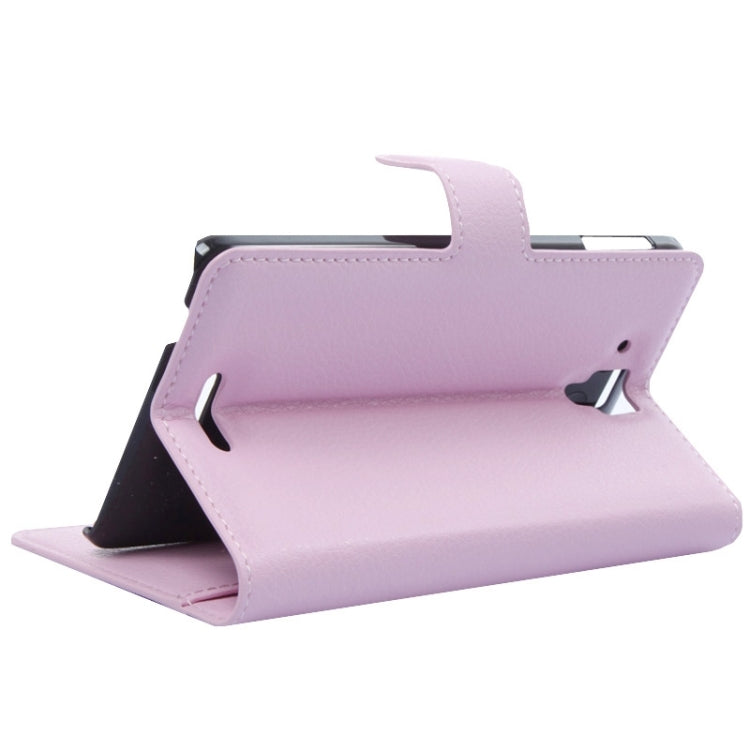 Litchi Texture Flip Leather Case with Holder & Card Slots & Wallet for Lenovo Gold Warrior S8 / S898