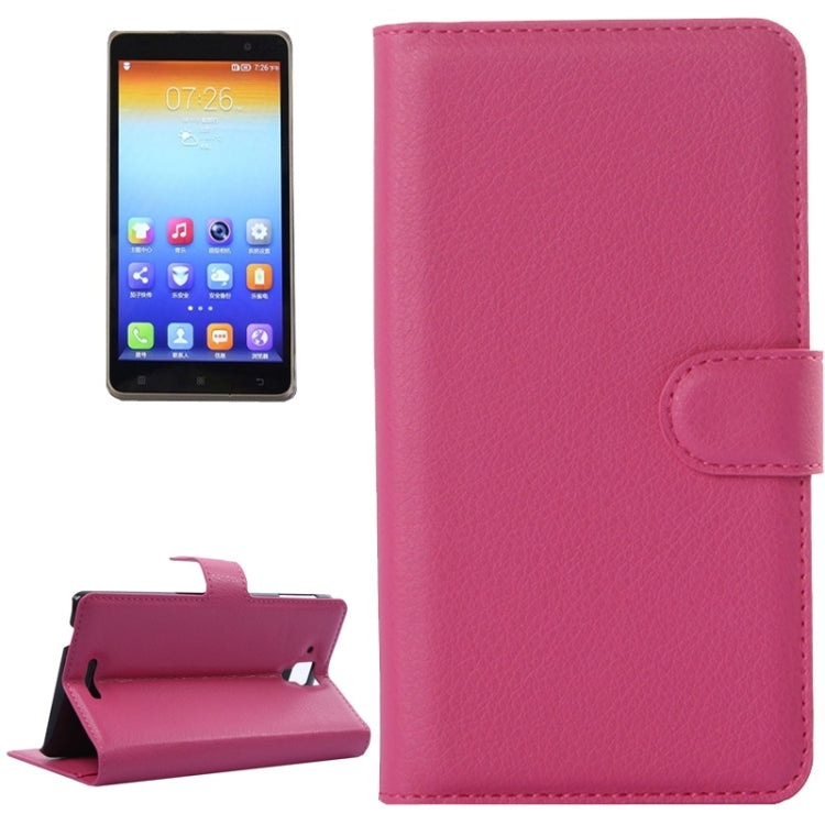 Litchi Texture Flip Leather Case with Holder & Card Slots & Wallet for Lenovo Gold Warrior S8 / S898