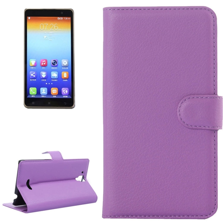 Litchi Texture Flip Leather Case with Holder & Card Slots & Wallet for Lenovo Gold Warrior S8 / S898