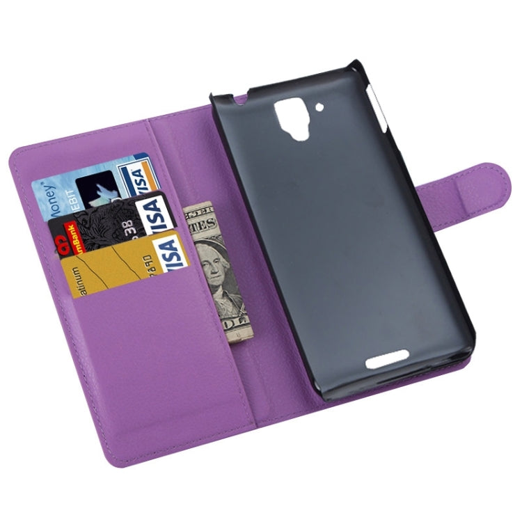 Litchi Texture Flip Leather Case with Holder & Card Slots & Wallet for Lenovo Gold Warrior S8 / S898