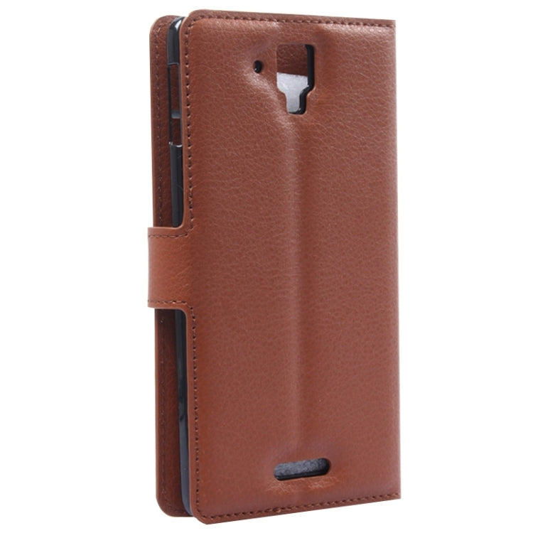 Litchi Texture Flip Leather Case with Holder & Card Slots & Wallet for Lenovo Gold Warrior S8 / S898