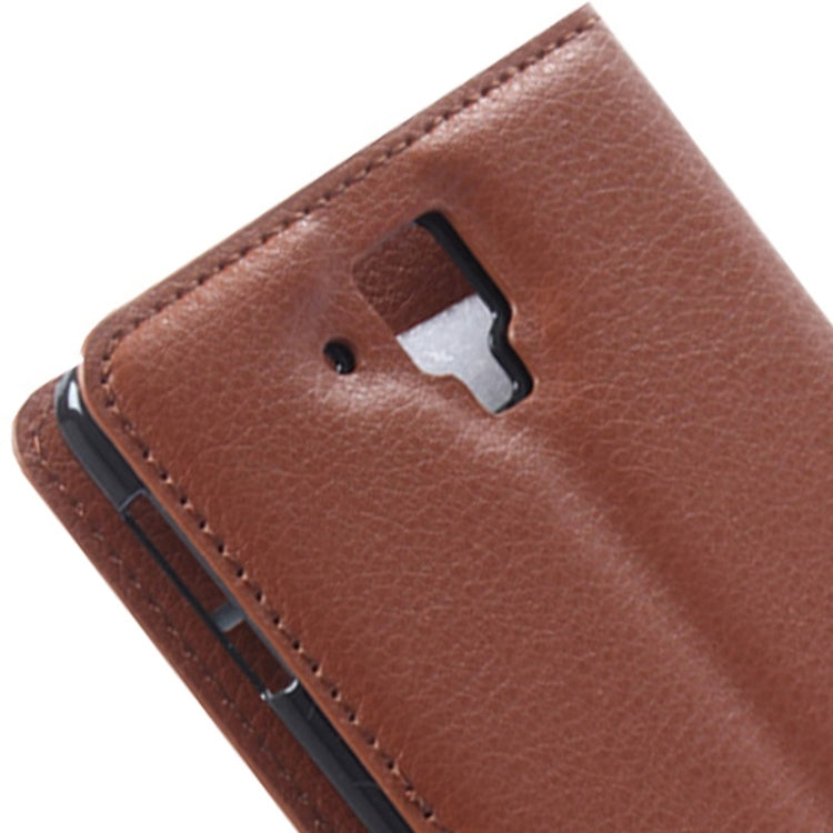 Litchi Texture Flip Leather Case with Holder & Card Slots & Wallet for Lenovo Gold Warrior S8 / S898