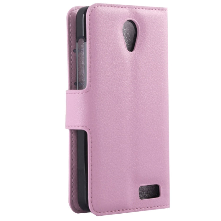Litchi Texture Flip Leather Case with Holder & Card Slots & Wallet for Lenovo A319