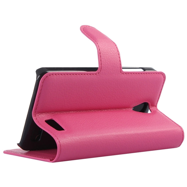 Litchi Texture Flip Leather Case with Holder & Card Slots & Wallet for Lenovo A319