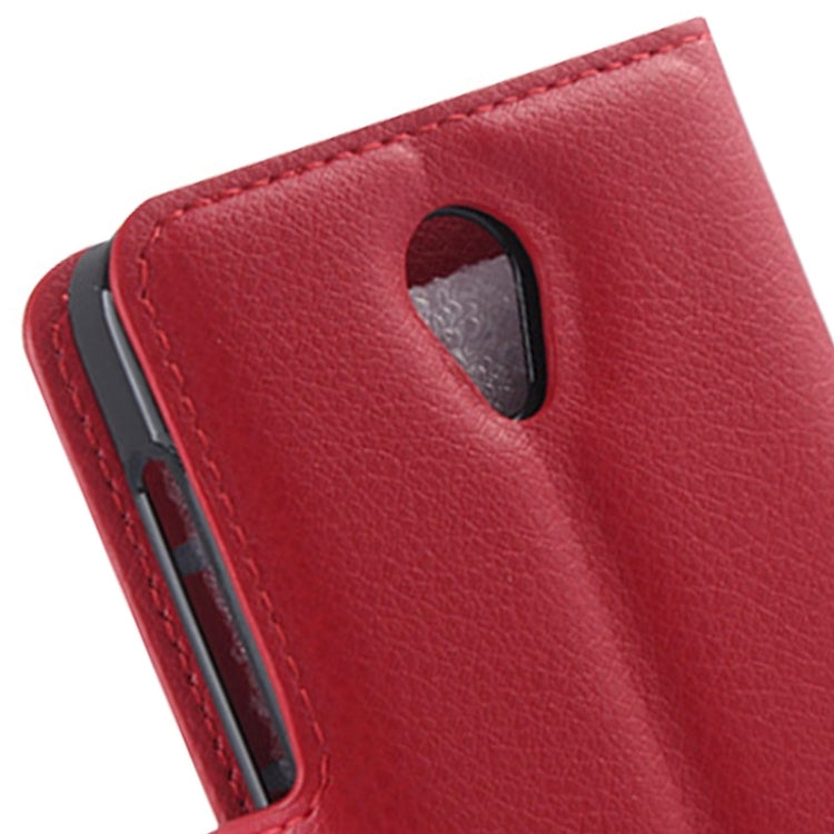 Litchi Texture Flip Leather Case with Holder & Card Slots & Wallet for Lenovo A319