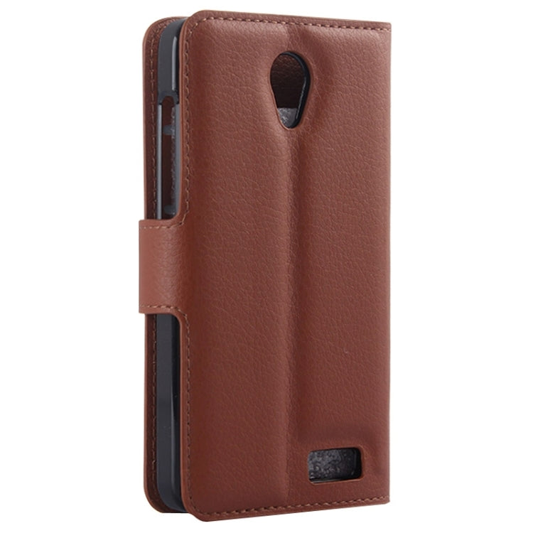 Litchi Texture Flip Leather Case with Holder & Card Slots & Wallet for Lenovo A319