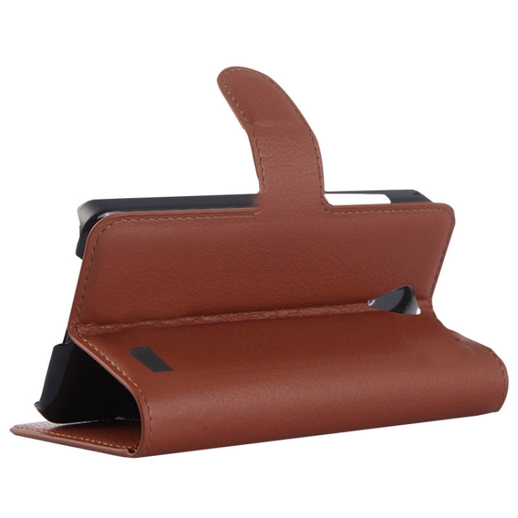 Litchi Texture Flip Leather Case with Holder & Card Slots & Wallet for Lenovo A319