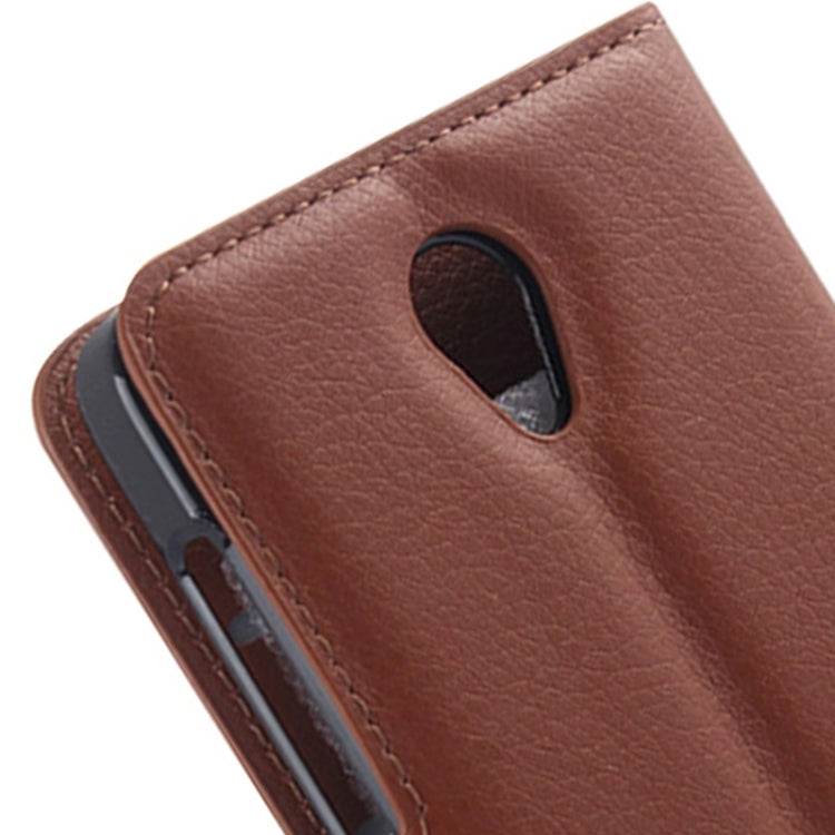Litchi Texture Flip Leather Case with Holder & Card Slots & Wallet for Lenovo A319