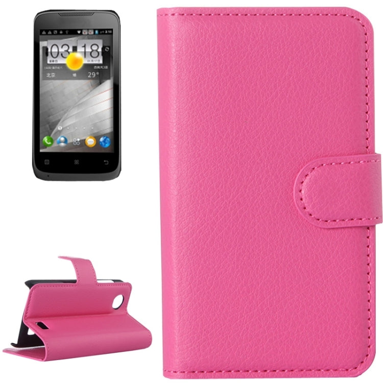 Litchi Texture Flip Leather Case with Holder & Card Slots & Wallet for Lenovo A369