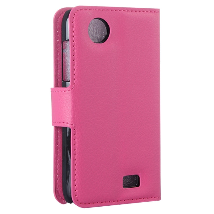 Litchi Texture Flip Leather Case with Holder & Card Slots & Wallet for Lenovo A369