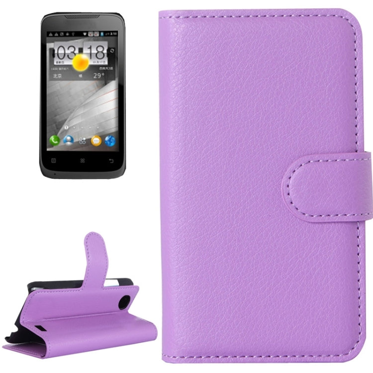 Litchi Texture Flip Leather Case with Holder & Card Slots & Wallet for Lenovo A369