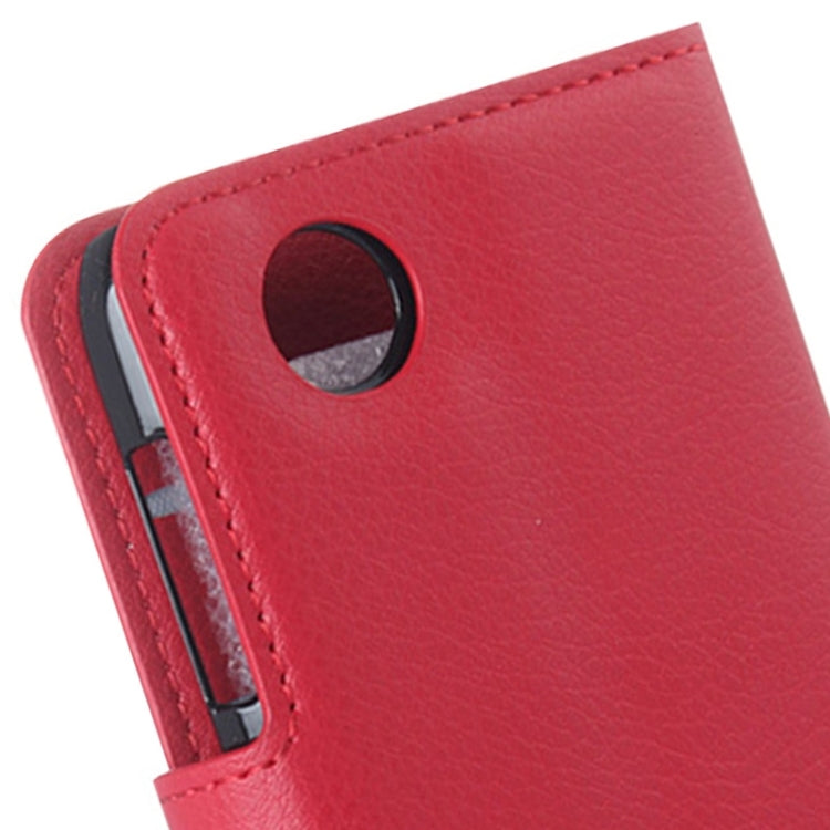 Litchi Texture Flip Leather Case with Holder & Card Slots & Wallet for Lenovo A369