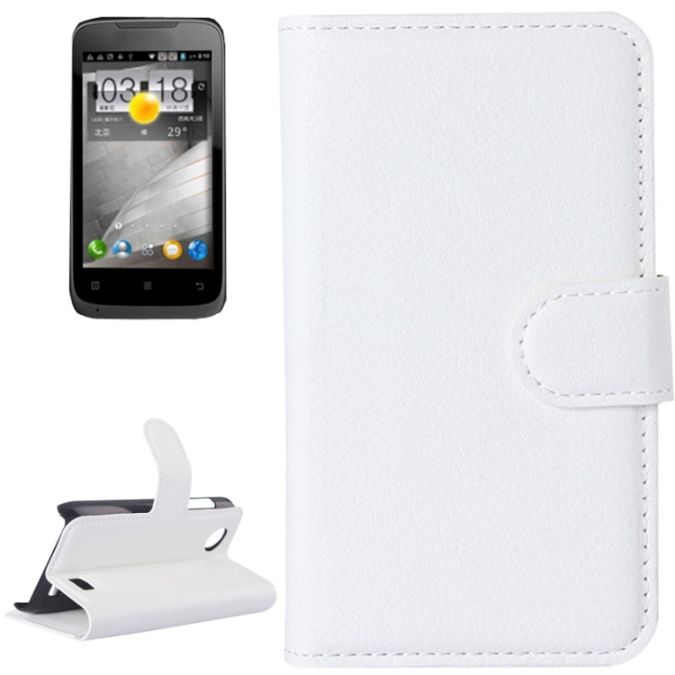 Litchi Texture Flip Leather Case with Holder & Card Slots & Wallet for Lenovo A369