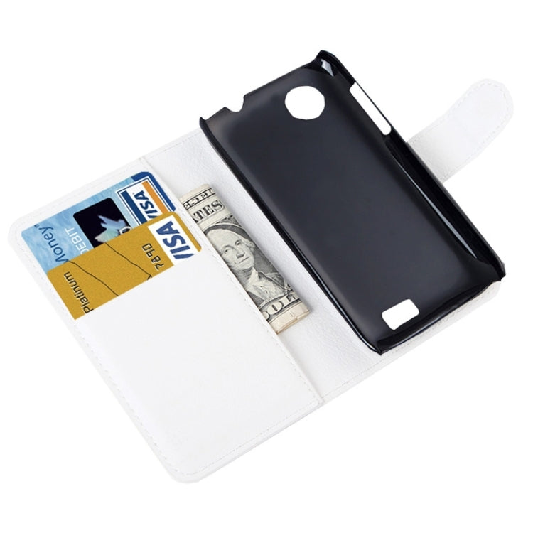 Litchi Texture Flip Leather Case with Holder & Card Slots & Wallet for Lenovo A369