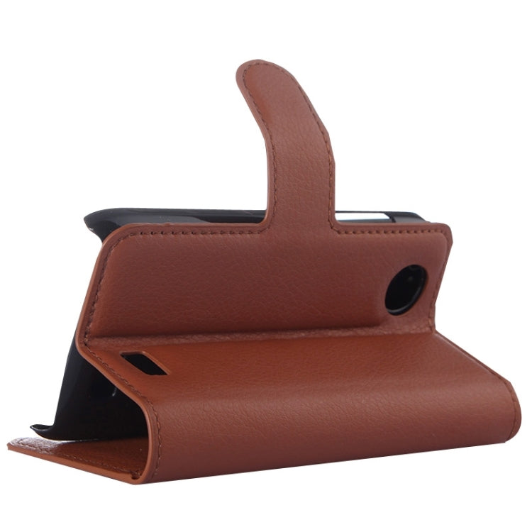 Litchi Texture Flip Leather Case with Holder & Card Slots & Wallet for Lenovo A369