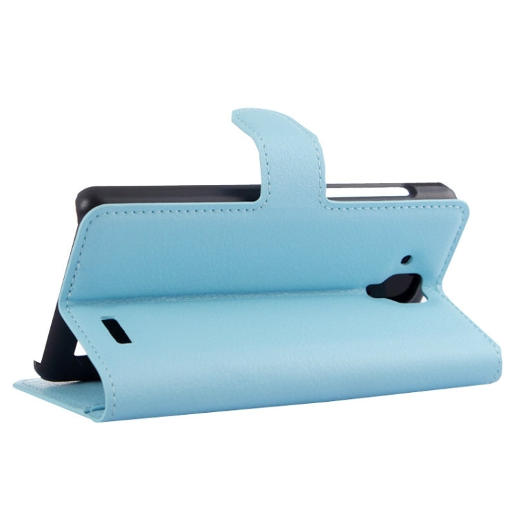 Litchi Texture Flip Leather Case with Holder & Card Slots & Wallet for Lenovo A536