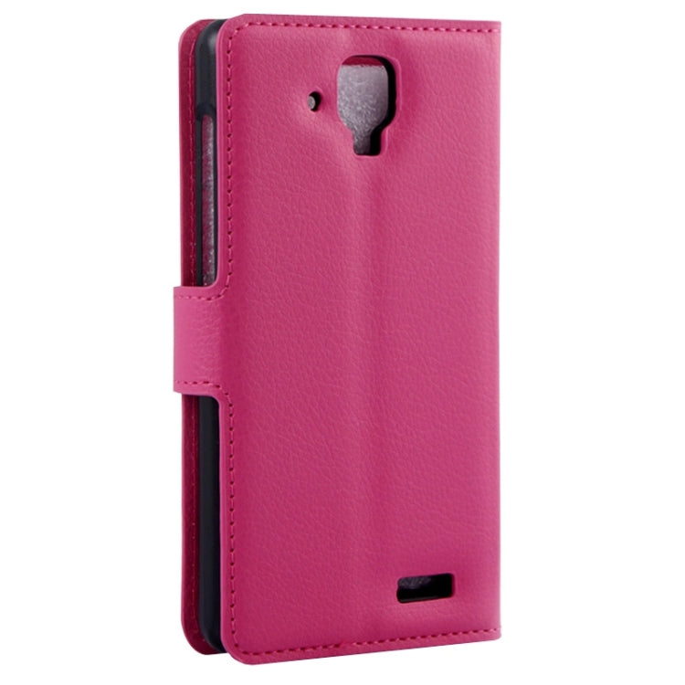 Litchi Texture Flip Leather Case with Holder & Card Slots & Wallet for Lenovo A536