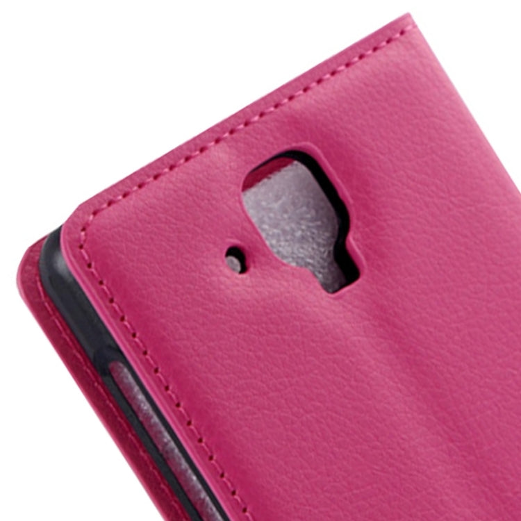 Litchi Texture Flip Leather Case with Holder & Card Slots & Wallet for Lenovo A536