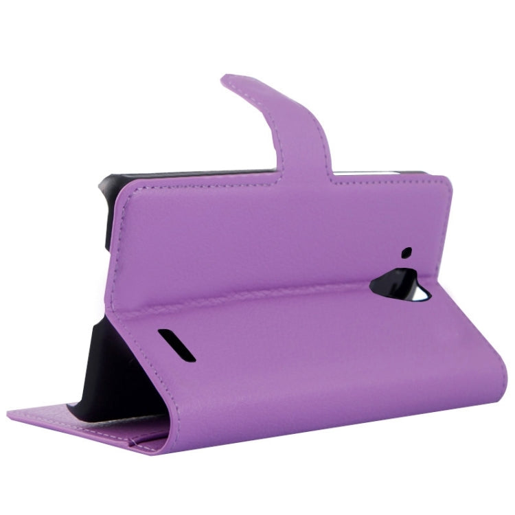 Litchi Texture Flip Leather Case with Holder & Card Slots & Wallet for Lenovo A536