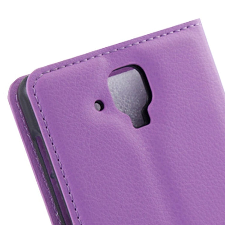 Litchi Texture Flip Leather Case with Holder & Card Slots & Wallet for Lenovo A536