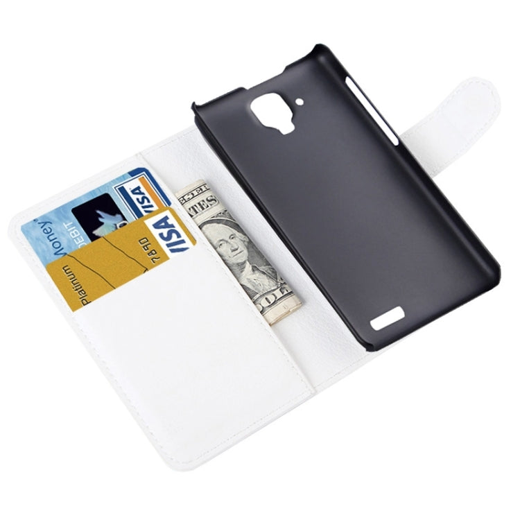 Litchi Texture Flip Leather Case with Holder & Card Slots & Wallet for Lenovo A536