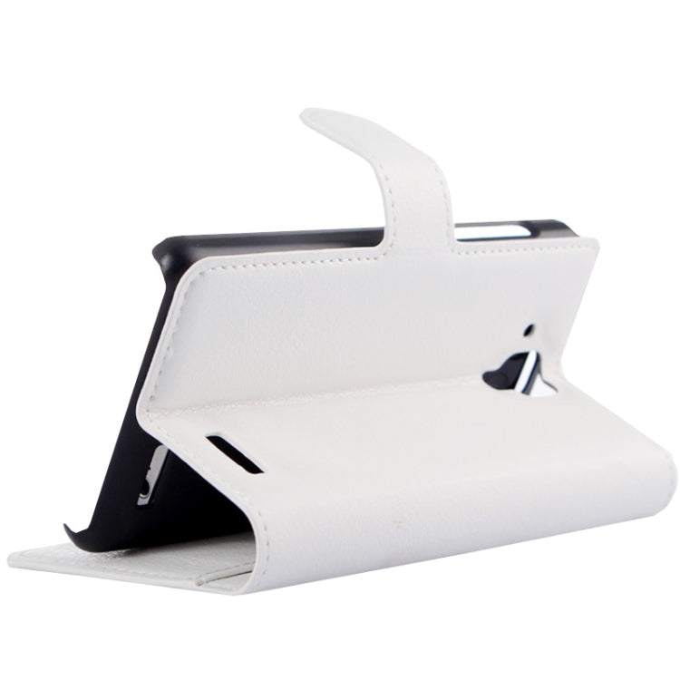 Litchi Texture Flip Leather Case with Holder & Card Slots & Wallet for Lenovo A536