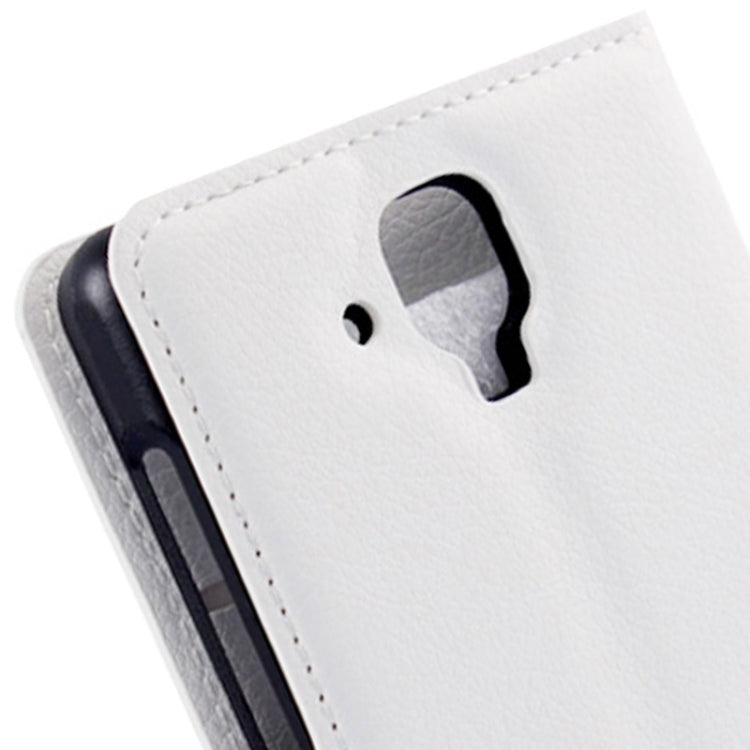 Litchi Texture Flip Leather Case with Holder & Card Slots & Wallet for Lenovo A536