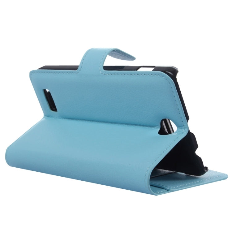 Litchi Texture Flip Leather Case with Holder & Card Slots & Wallet for Lenovo A590