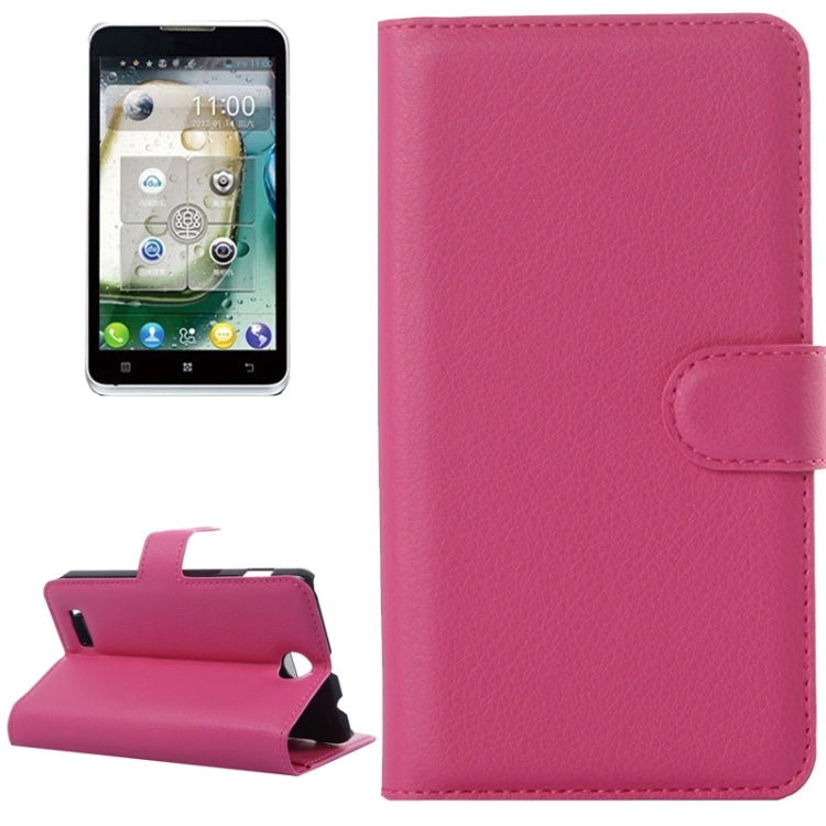 Litchi Texture Flip Leather Case with Holder & Card Slots & Wallet for Lenovo A590