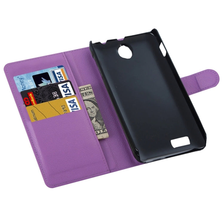 Litchi Texture Flip Leather Case with Holder & Card Slots & Wallet for Lenovo A590