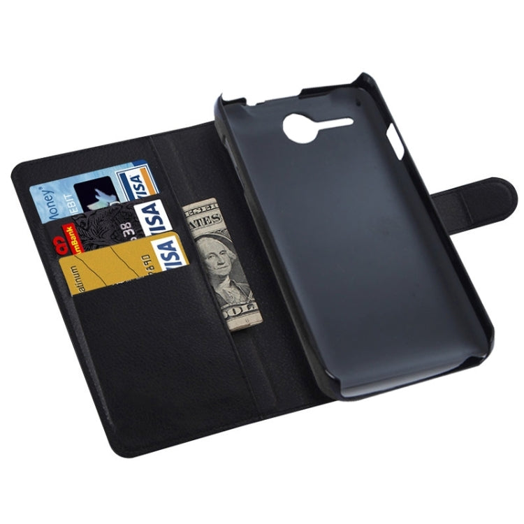 Litchi Texture Flip Leather Case with Holder & Card Slots & Wallet for Lenovo A680