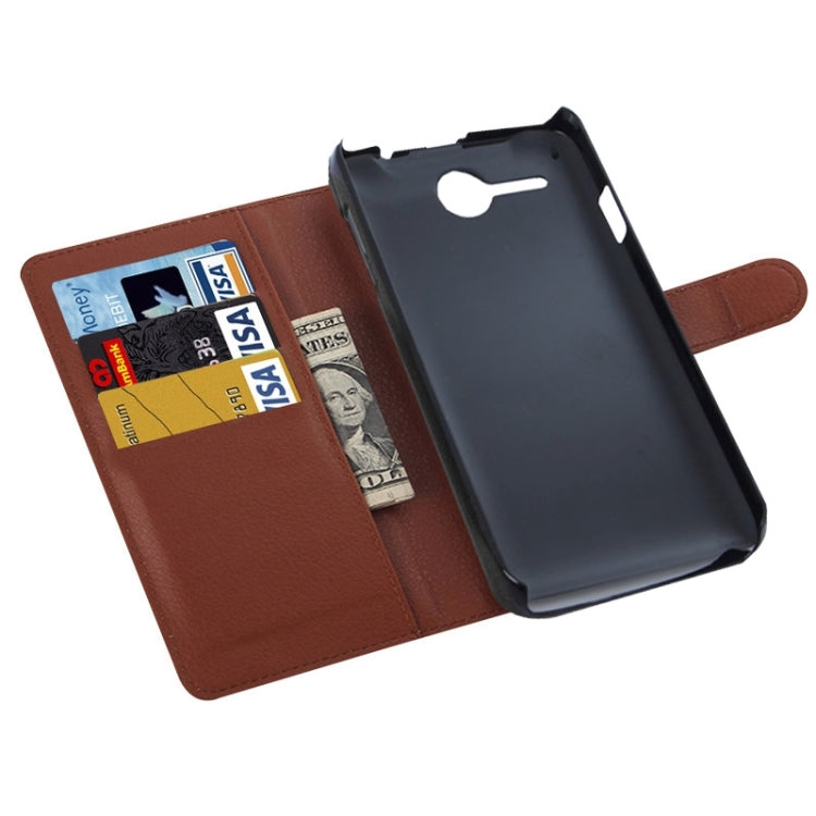 Litchi Texture Flip Leather Case with Holder & Card Slots & Wallet for Lenovo A680