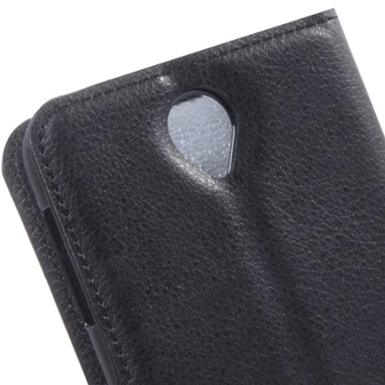 Litchi Texture Flip Leather Case with Holder & Card Slots & Wallet for Lenovo A850