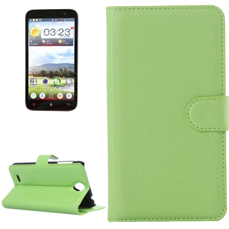 Litchi Texture Flip Leather Case with Holder & Card Slots & Wallet for Lenovo A850