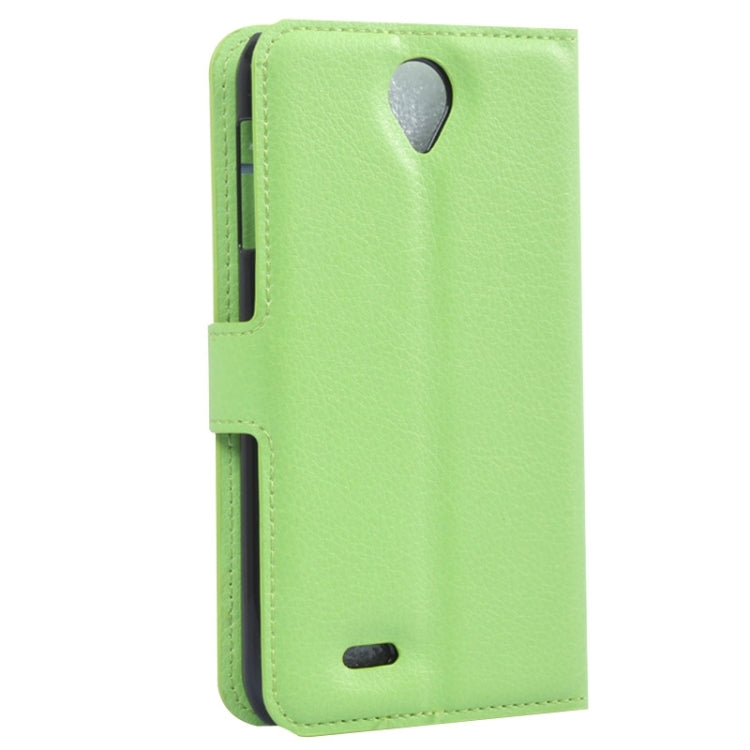 Litchi Texture Flip Leather Case with Holder & Card Slots & Wallet for Lenovo A850