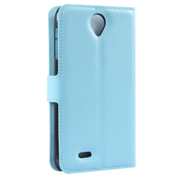Litchi Texture Flip Leather Case with Holder & Card Slots & Wallet for Lenovo A850