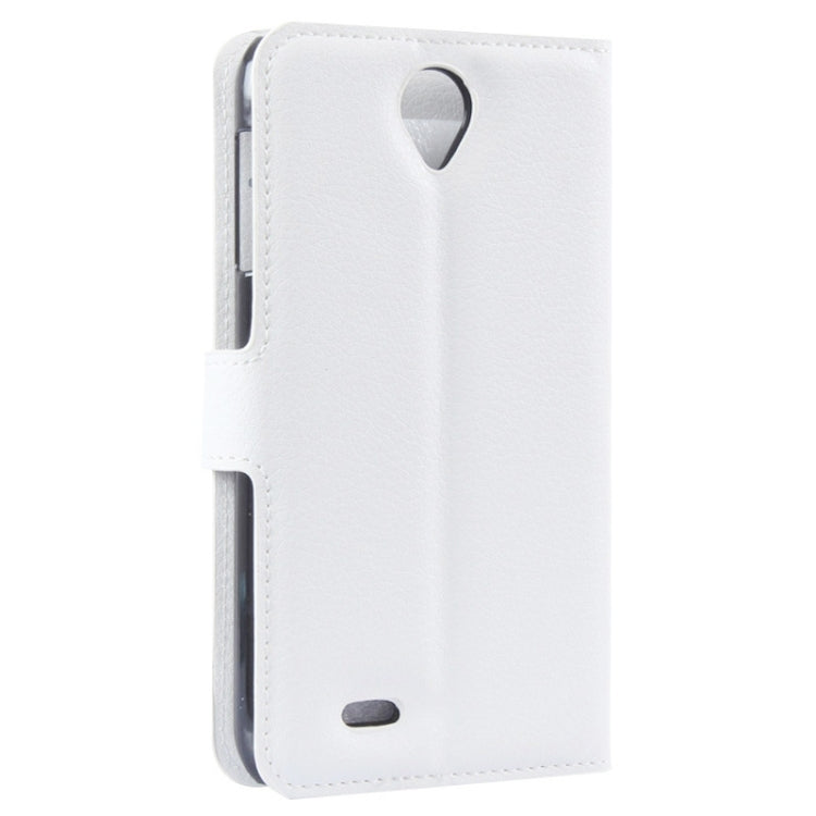Litchi Texture Flip Leather Case with Holder & Card Slots & Wallet for Lenovo A850