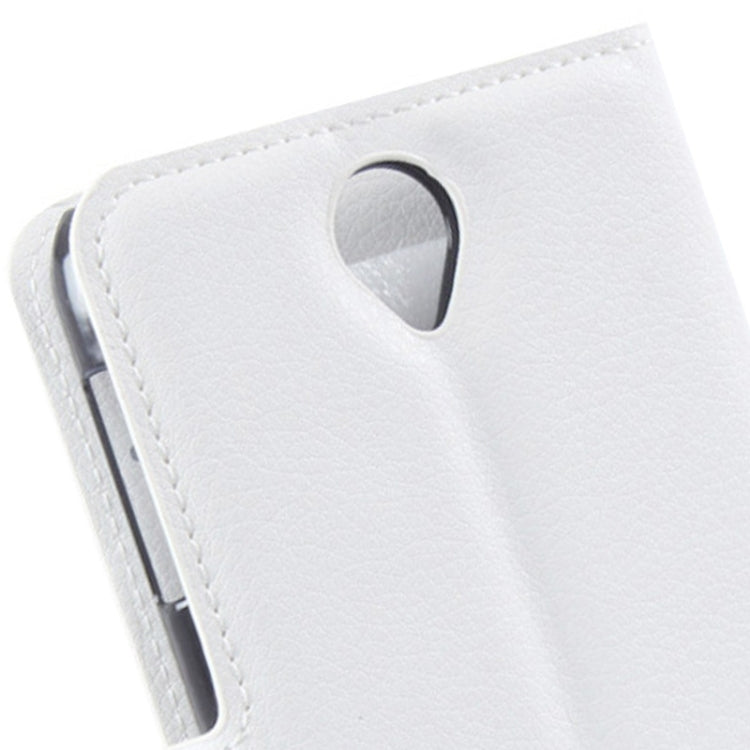 Litchi Texture Flip Leather Case with Holder & Card Slots & Wallet for Lenovo A850