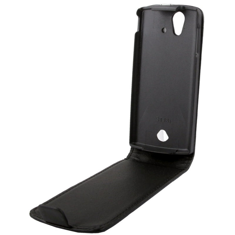 Leather Case for Sony Ericsson Xperia ray ST18i(Black)