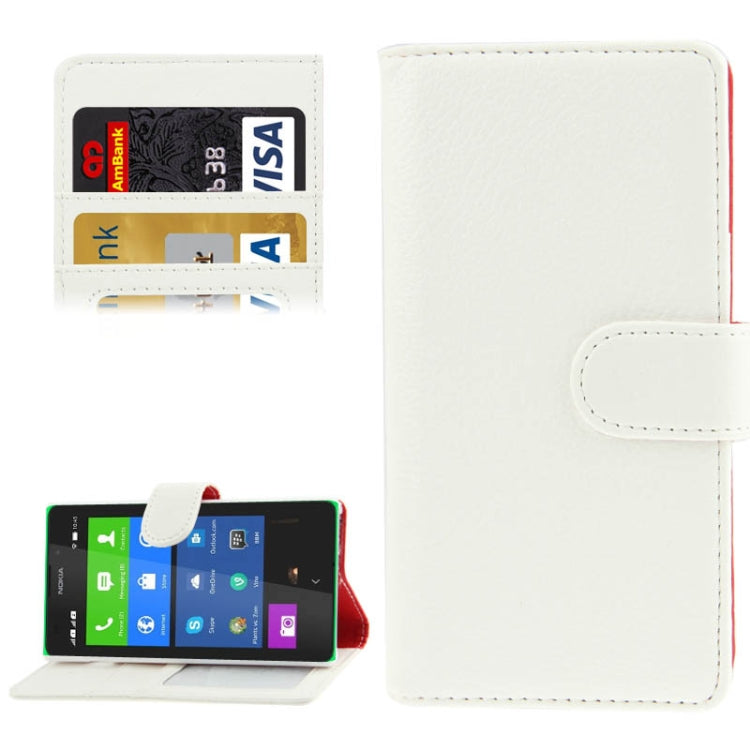 Litchi Texture Flip Leather Case with Card Slots & Holder for Nokia XL