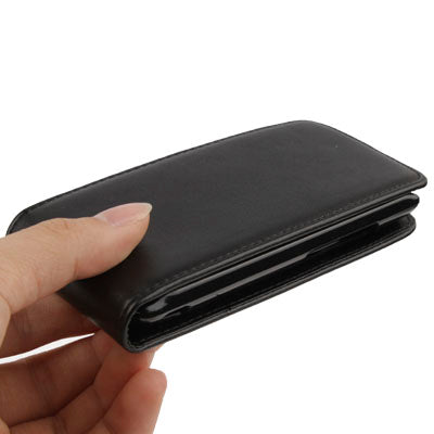 Vertical Flip Soft Leather Case for Sony MT25i / Xperia neo L (Black)