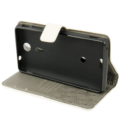 Cross Texture Leather Case with Holder & Credit Card Slots for Sony Xperia GX / TX / LT29i